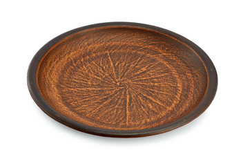 Ceramic bowls on white background decorative handmade