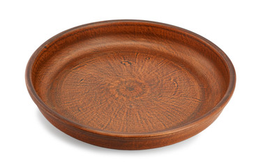 Ceramic bowls on white background decorative handmade