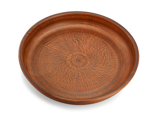 Ceramic bowls on white background decorative handmade