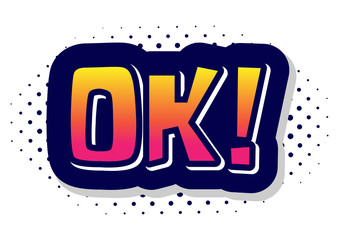 OK bubble cartoon