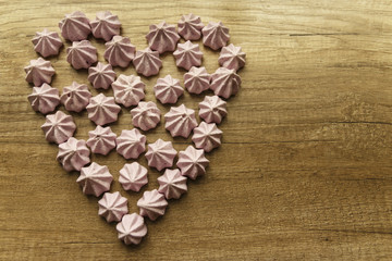 purple heart made of marshmallows