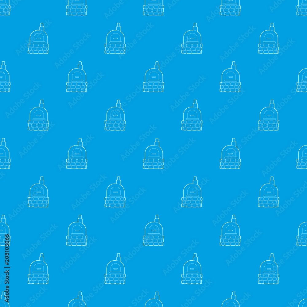 Poster oven pattern vector seamless blue repeat for any use