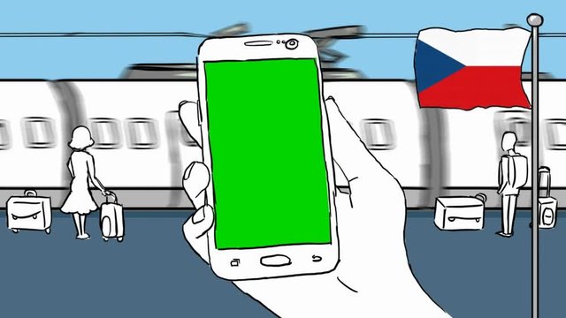 Czech Republic hand drawn tourism