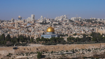 Panorama Jerozolimy - obrazy, fototapety, plakaty