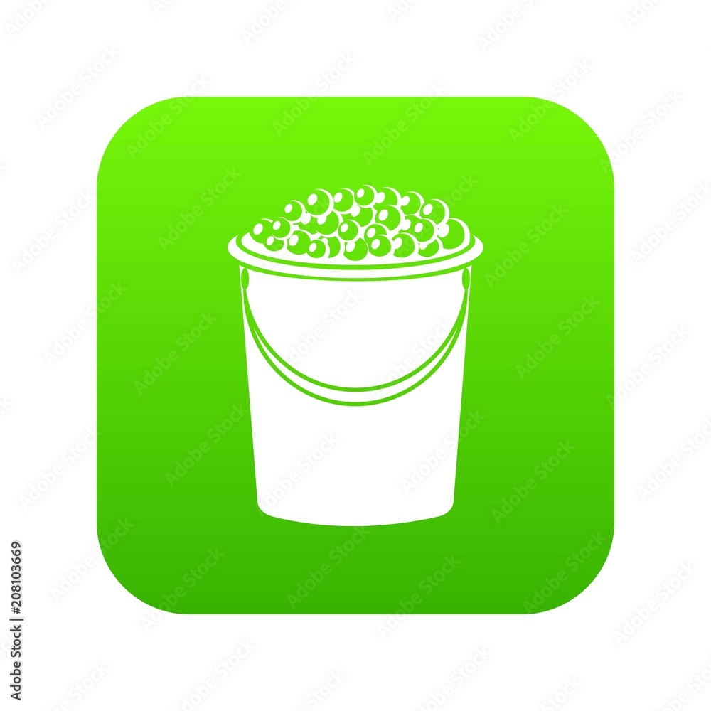Poster foam in bucket icon. simple illustration of foam in bucket vector icon for web