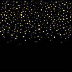 Golden confetti background