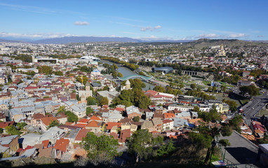 Fototapeta na wymiar Панорама города Тбилиси