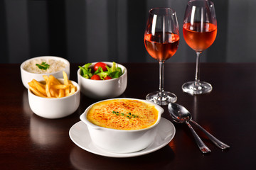 Happy hour table food