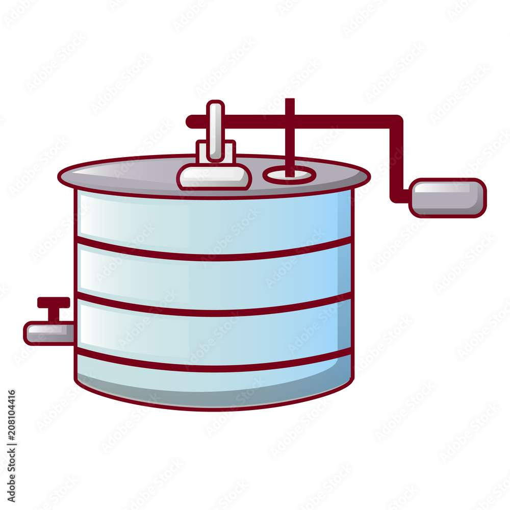 Poster honey processing icon. cartoon of honey processing vector icon for web design isolated on white back