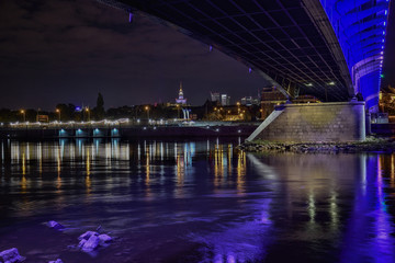 Panorama Warszawy nocą