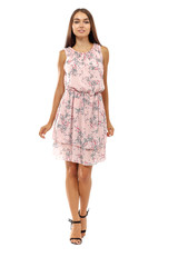 slim young woman on white space 