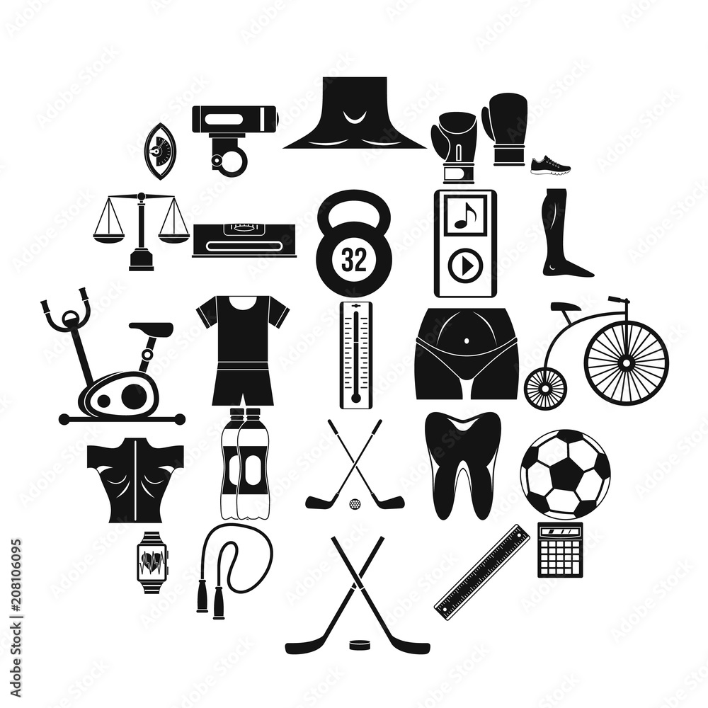 Aufkleber kettlebell icons set. simple set of 25 kettlebell vector icons for web isolated on white background