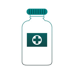 Medicine bottle isolated vector illustration graphic design