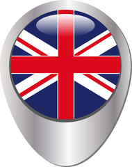 Bouton ou &eacute;pingle pouvant d&eacute;sign&eacute; le royaume unis sur un site Internet ou sur une carte ou ...