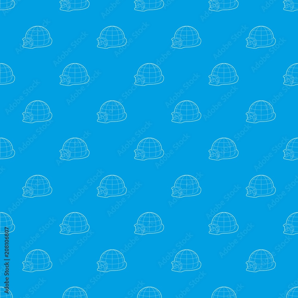 Poster igloo pattern vector seamless blue repeat for any use