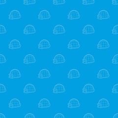 Igloo pattern vector seamless blue repeat for any use