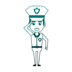 Cute police officer cartoon vector illustration graphic design