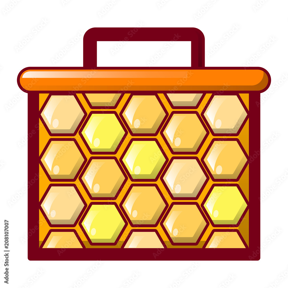 Poster honeycomb icon. cartoon of honeycomb vector icon for web design isolated on white background
