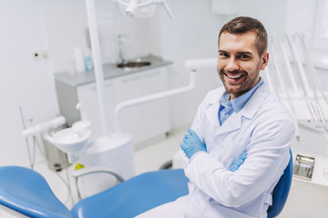doctor looking at the camera in dental clinic
