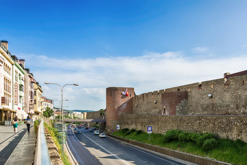 Naklejka premium Bratislava, Slovakia May 24, 2018: Bratislava ancient city walls, Slovakia. Medieval City Walls. 