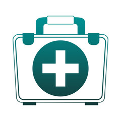 Fototapeta premium First aids suitcase vector illustration graphic design