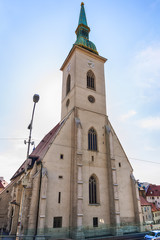 Obraz premium Bratislava, Slovakia May 24, 2018: Saint Martin's Cathedral, Bratislava (Slovakia). St. Martin's Cathedral in Bratislava was built in 1221.