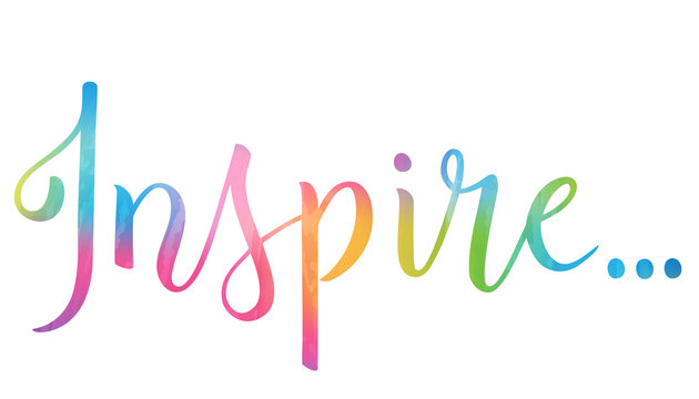 INSPIRE brush calligraphy banner
