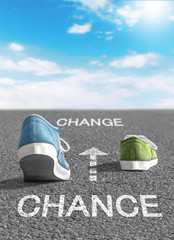 Chance nutzen und sich verändern - Konzept
seize the opportunity and achieve change