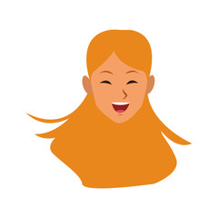 Young woman face vector illustration graphic design