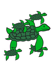 mama kinder kleine geschwister papa familie schwimmen tauchen wasser flossen unterwasser comic cartoon schildkröte panzer lustig süß niedlich clipart