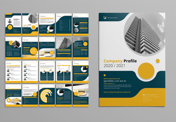Business Proposal Layout with Yellow and Gray Accents