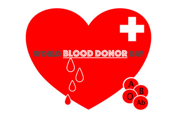 World blood donor day, illustration design.