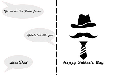Happy father day, illustration design icon.