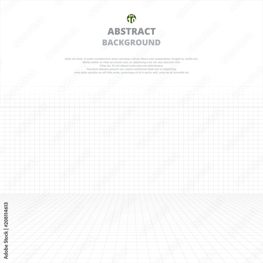 Poster abstract of square pattern in perspective background.