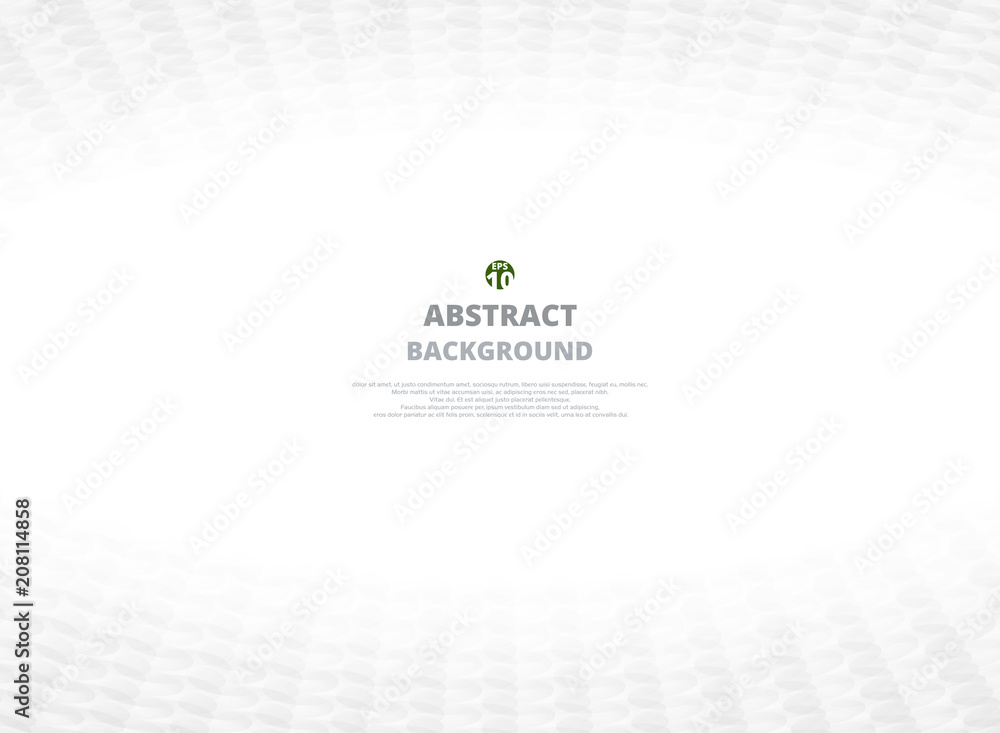 Poster abstract of soft gradient grey and white circle shape pattern background. space for texting in the c