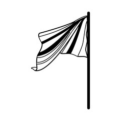 White flag isolated vector illustration graphic design