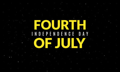 Fourth of July resto style banner. American independence day poster