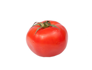 Fresh tomato isolated on the white