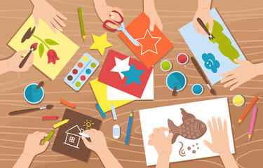 Flat Handmade Background