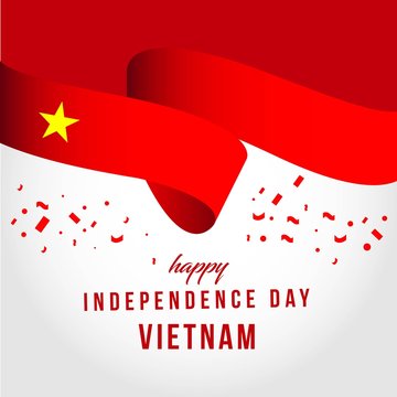 Happy Vietnam Independent Day Vector Template Design Illustration