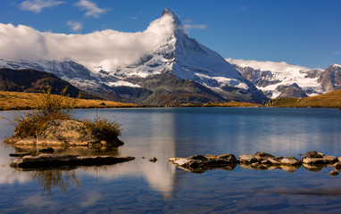 The Alpine region of Switzerland, Stellisee.