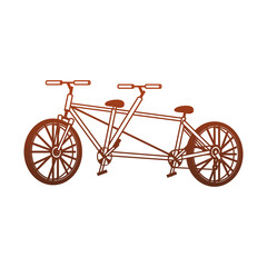 Fototapeta na wymiar Couple riding in double bike vector illustration graphic design