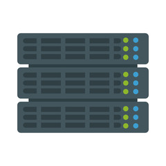 Servers technology isolated vector illustration graphic design