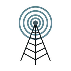 Antenna communication symbol vector illustration graphic design