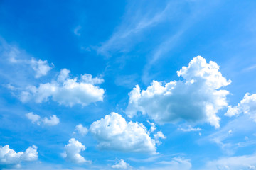 Sky blue or azure sky and cloud on summer daytime