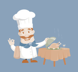 chef de cuisine Vector Illustration