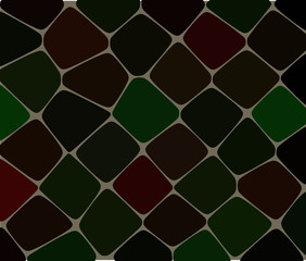 Mosaic pattern background. Bright colorful tiles with white gaps texture.