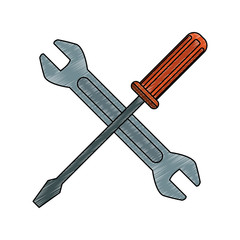 Tools crossed symbol vector illustration graphic design