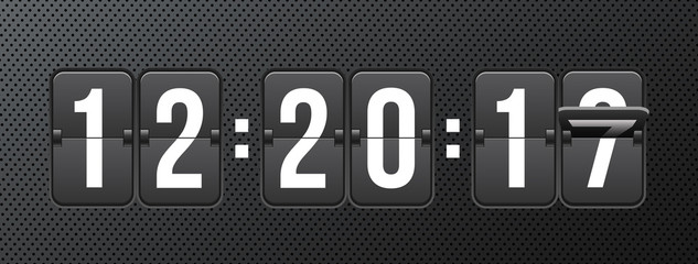 Creative vector illustration of countdown timer with different numbers isolated on background. Clock counter art design. Abstract concept graphic mechanical scoreboard panel element