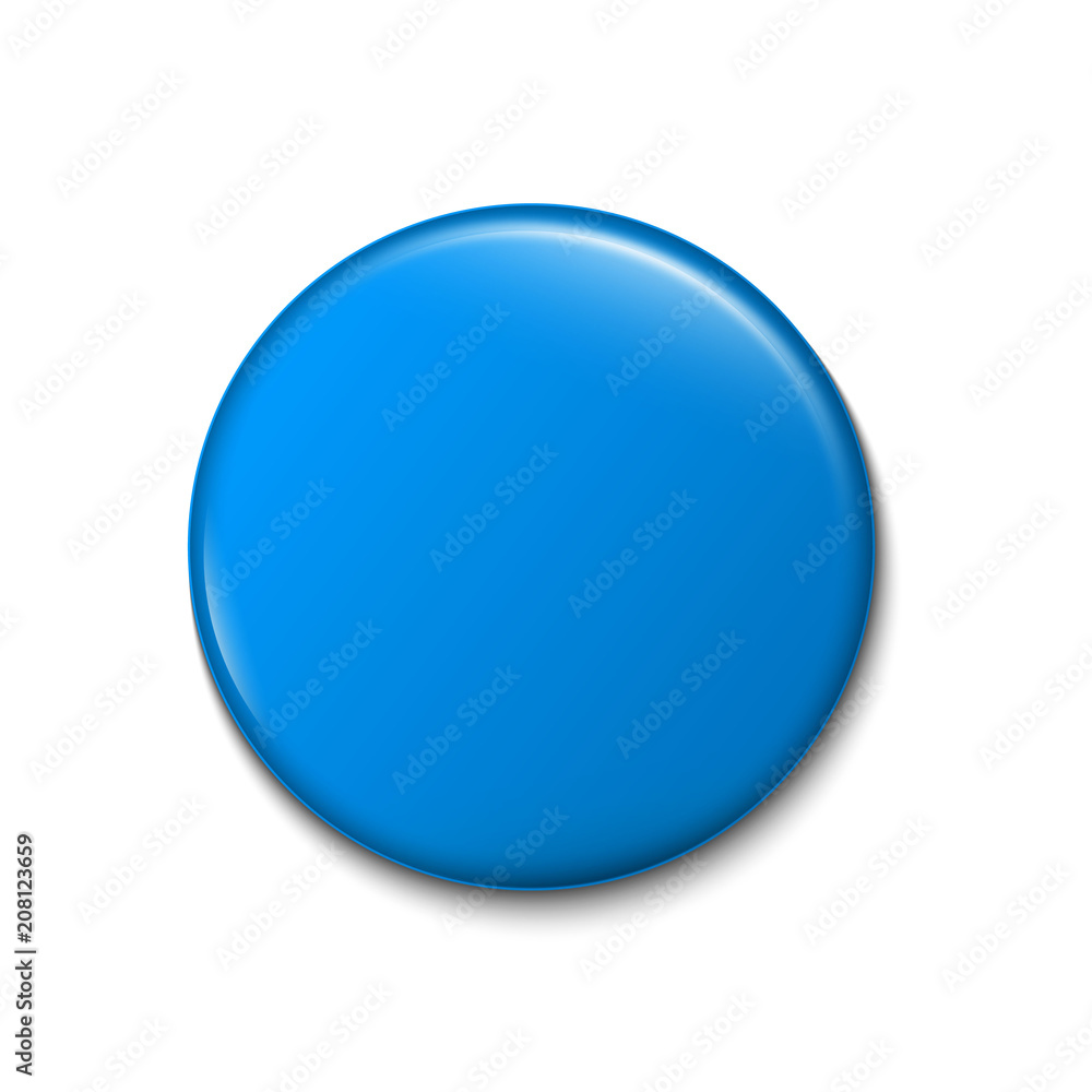 Fototapete creative vector illustration of 3d pin button isolated on transparent background. front and back sid